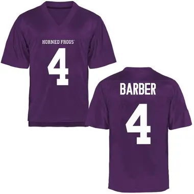 Men's Game Taye Barber TCU Horned Frogs Football College Jersey - Purple